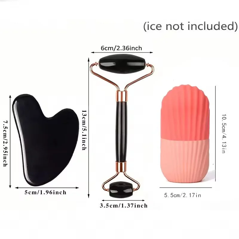 CryoSculpt Ice Roller & Natural Gua Sha Set