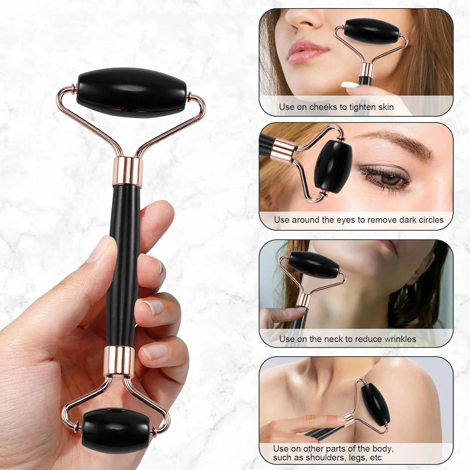 CryoSculpt Ice Roller & Natural Gua Sha Set