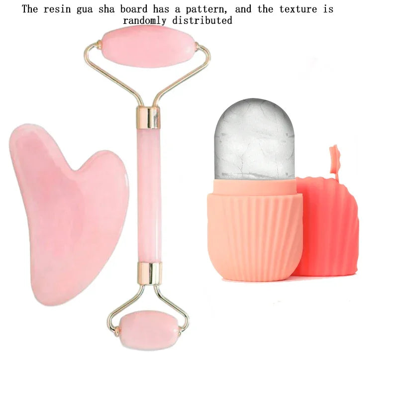 CryoSculpt Ice Roller & Natural Gua Sha Set