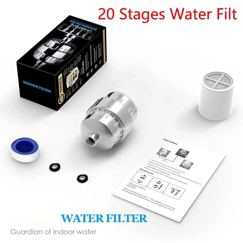 20-Stage PureWater Shower Filter