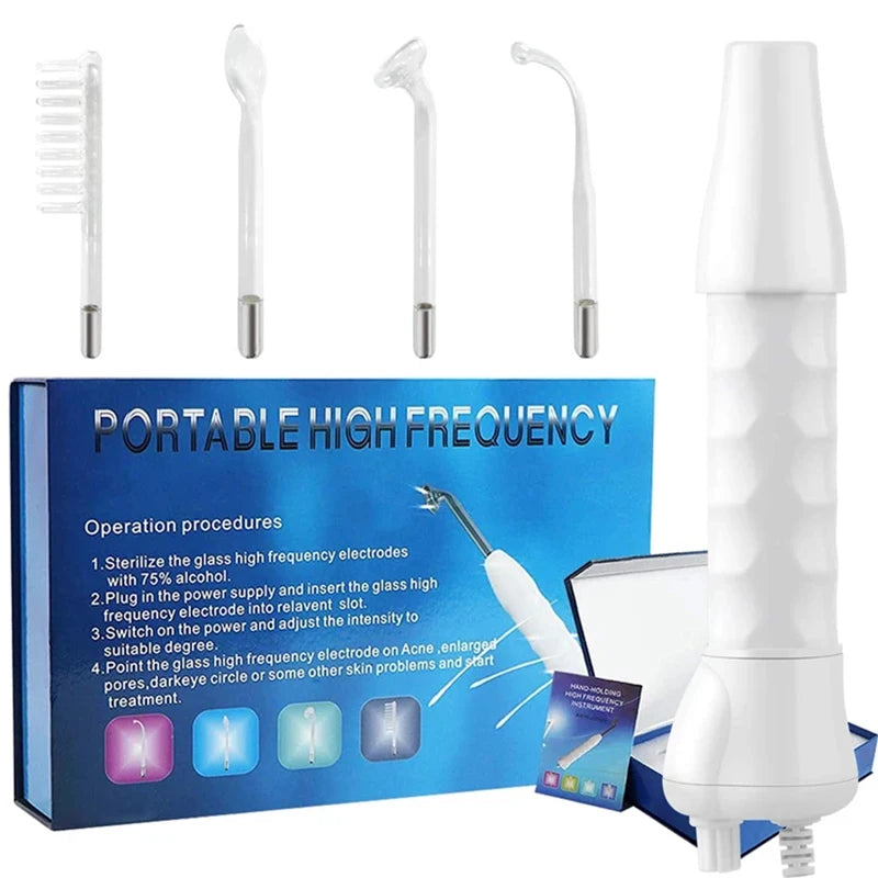 High-Frequency Facial Wand 4-in-1 – Acne, Ageing, Scalp