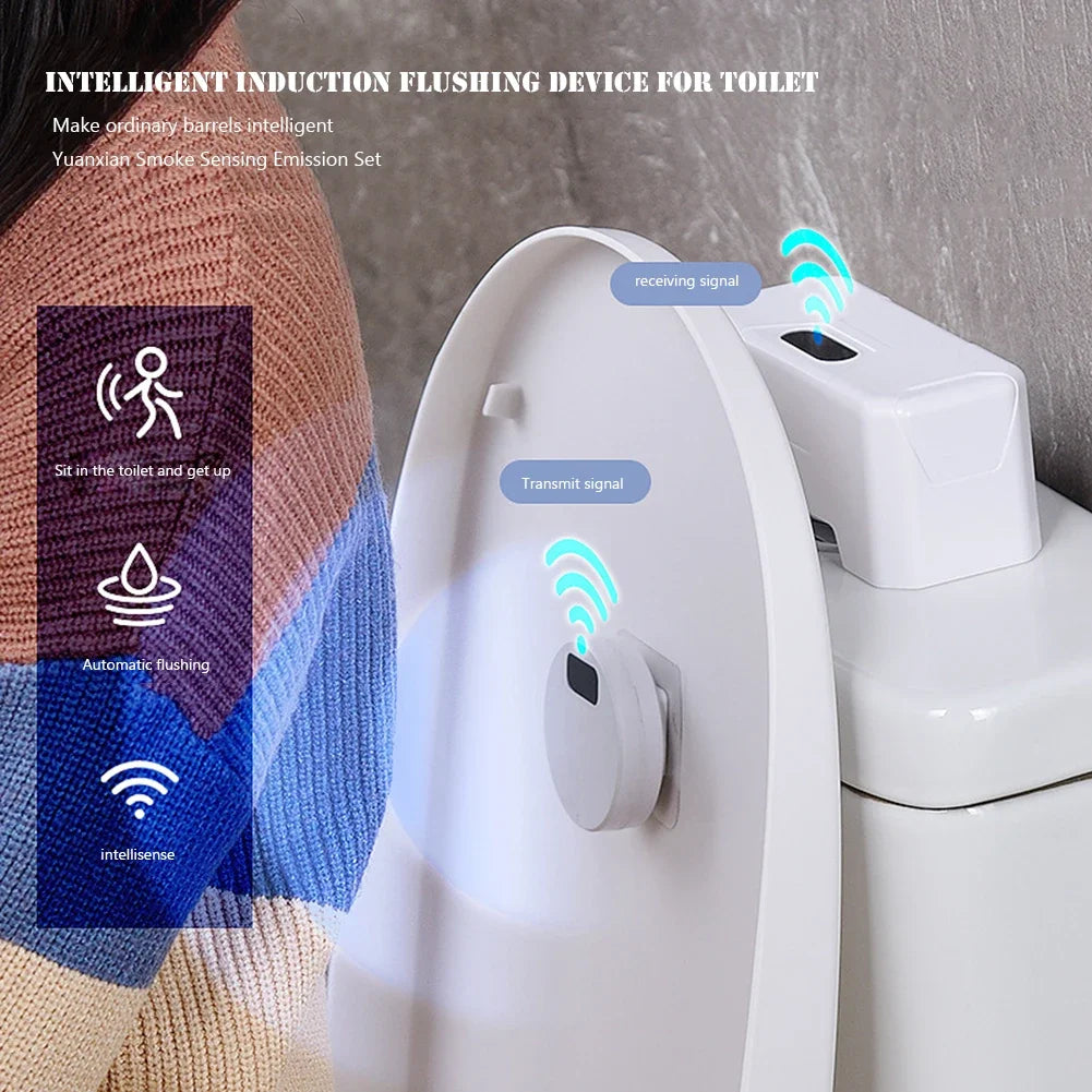 Automatic Touchless Toilet Flush Wireless infrared Toilet Flusher Kit